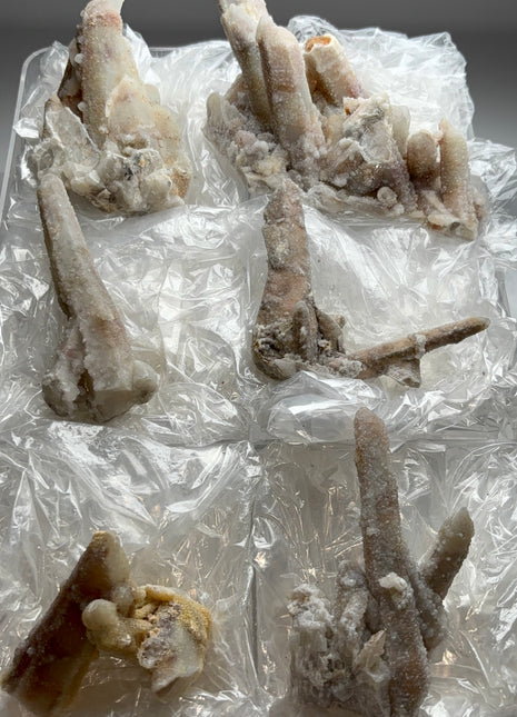 Druzy Spirit Quartz Specimens Lot - 6 pieces !