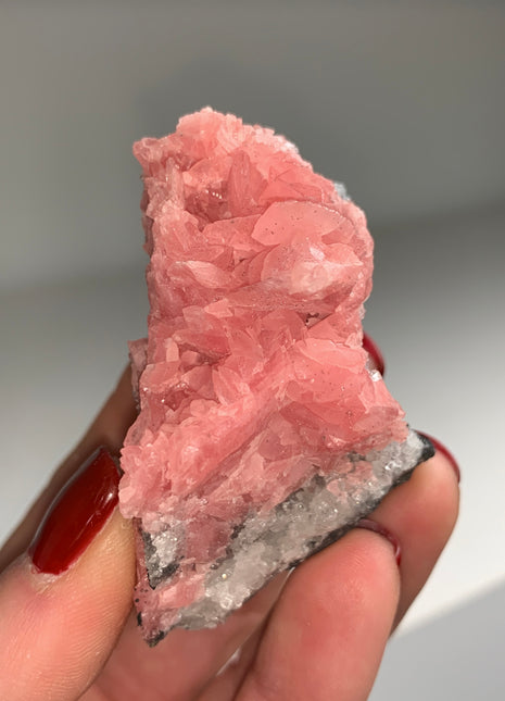 Pink Rhodocrosite with Quartz 🌸