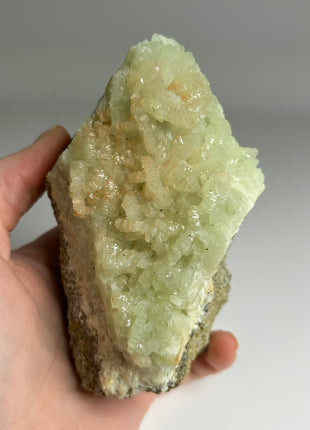 4 Pieces ! Druzy Apple Green Prehnite Lot - big size
