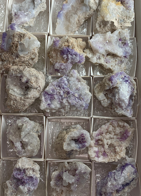 15 Pieces ! Spirit Flower Geode Lot - From San Benito, Mexico