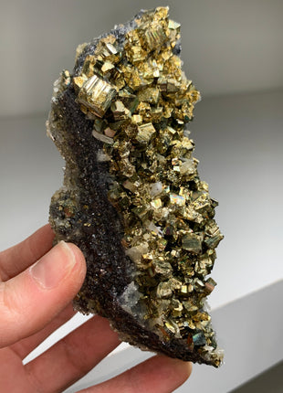 Very Lustrous Pyrite - Borieva mine, Rhodope Mtns