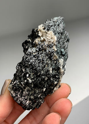 Elestial Black Tourmaline with Feldspar, Mica