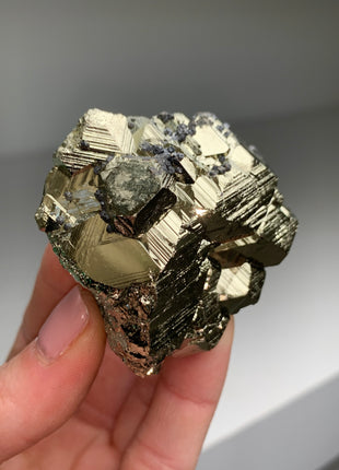 Very Lustrous Pyrite ! From Huanzala, Peru