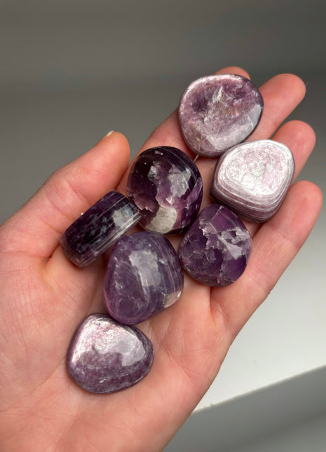 8 pieces ! Lilac Lepidolite Lot