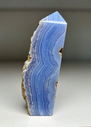 Blue Lace Agate Tower from Malawi