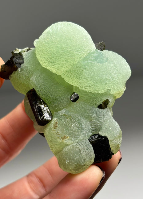 Green Prehnite with Epidote - From Mali