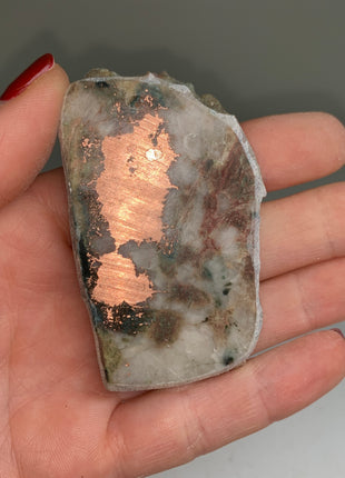 New ! Copper Ore with Quartz Slab - From Keweenaw Peninsula, Michigan