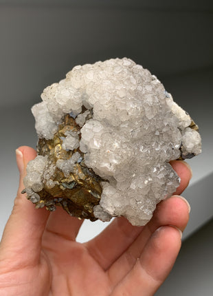 Wow ! Iridescent Pyrite with Calcite - Trepca mine, Kosovo Special Price 💥