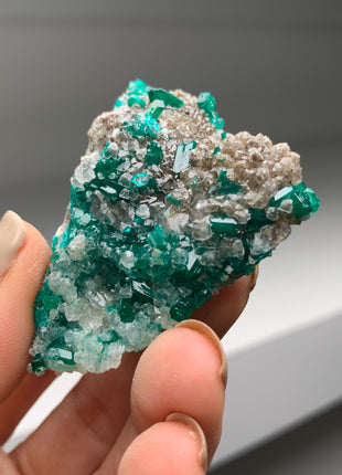 Green Dioptase with Amazing Terminations !
