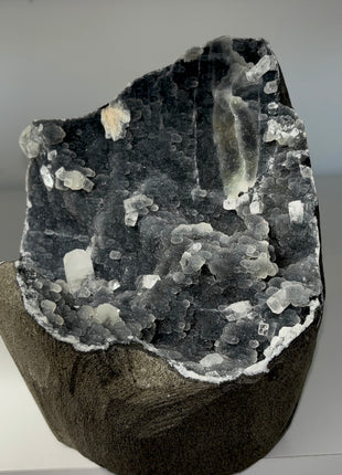 Druzy Blue Chalcedony with Apophyllite Geode