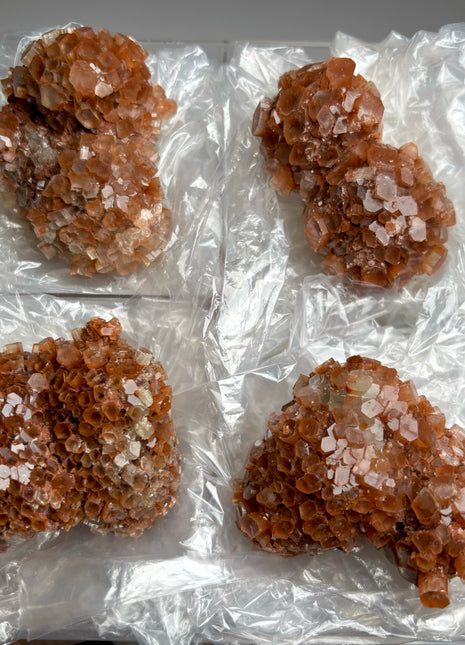 4 Piece Lot ! Aragonite Disco Ball Specimens