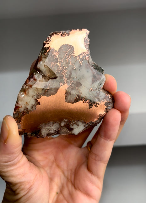 Copper Ore with Quartz Slab - From Keweenaw Peninsula, Michigan