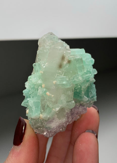 Blue Tourmaline with Quartz, Pink Lepidolite - 335 Carats