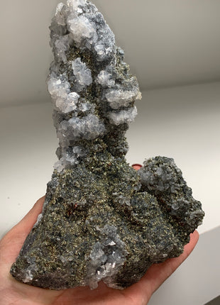 Chalcopyrite with Calcite - From Trepca Mine, Kosovo *