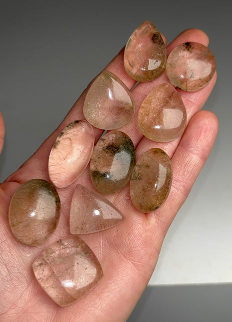 Rare π Rutile Green Chlorite Quartz Lot - From Himachal Pradesh, 10 pieces !
