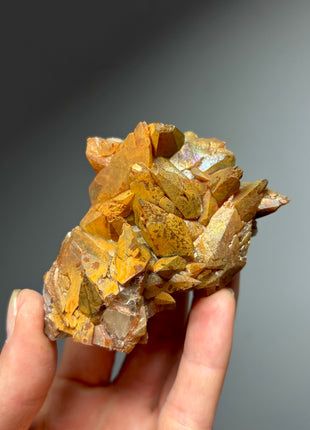 Iridescent Calcite with Chalcopyrite from Moldova