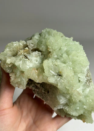 4 Pieces ! Druzy Apple Green Prehnite Lot - big size