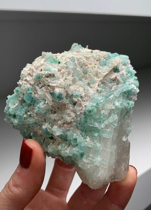 Blue Tourmaline with Quartz and Lepidolite