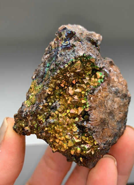 Quartz with Rainbow Goethite π From M. San Valentin, Spain