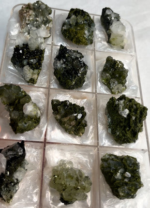 12 Pieces ! High Grade Green Epidote with Quartz Lot