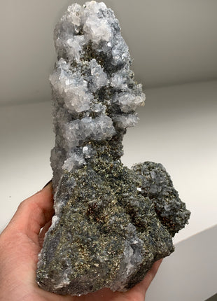 Chalcopyrite with Calcite - From Trepca Mine, Kosovo *