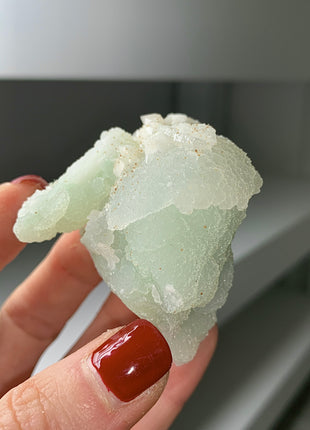 New Arrival ! Druzy Green Chalcedony with White Calcite - From Rhodope Mountains, Bulgaria Special Price 💥