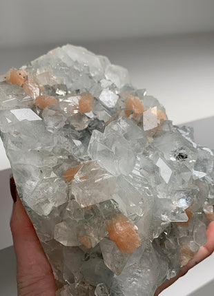 Incredible ! Apophyllite with Pink Stilbite