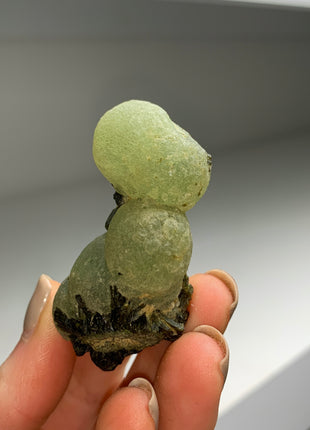 Green Prehnite with Epidote - From Mali