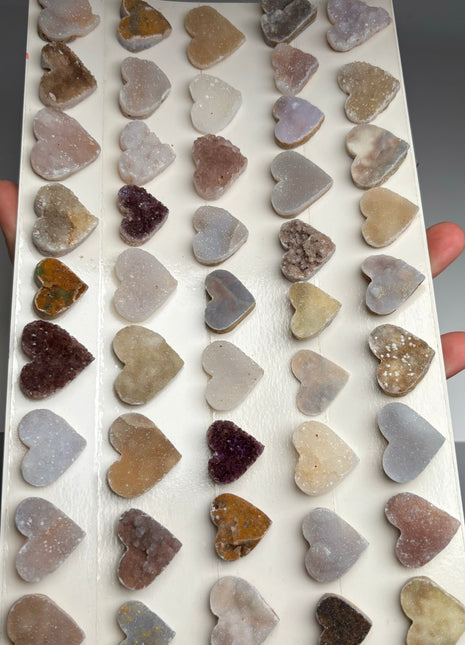 46 Piece Lot ! Druzy Hearts , Great Variety