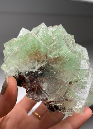 Rare Bicolor Transparent Green Halite - From Lubin mine, Poland