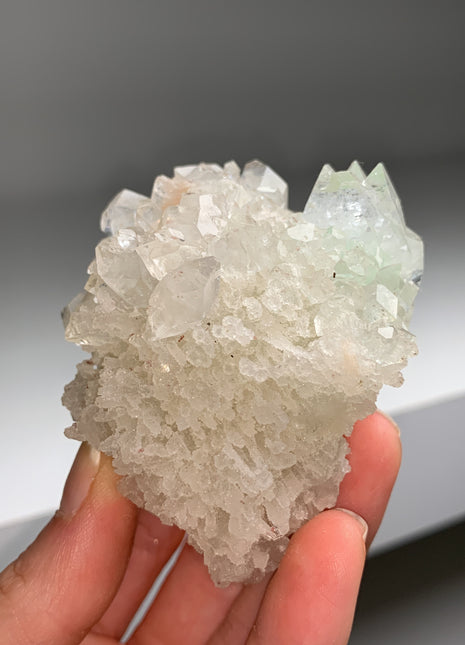 Gemmy Apophyllite Crystals with Chalcedony
