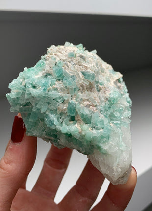 Blue Tourmaline with Quartz and Lepidolite