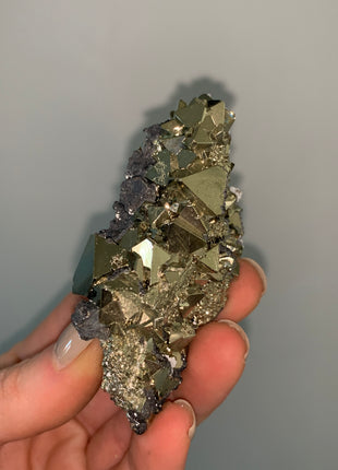 Octahedral Pyrite from Huanzala, Peru