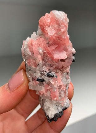 Pink Rhodocrosite with Quartz