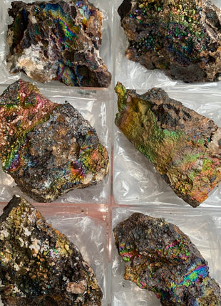 Very High Grade Rainbow Goethite Lot 🌈 From M. San Valentin, Spain 6 Pieces !