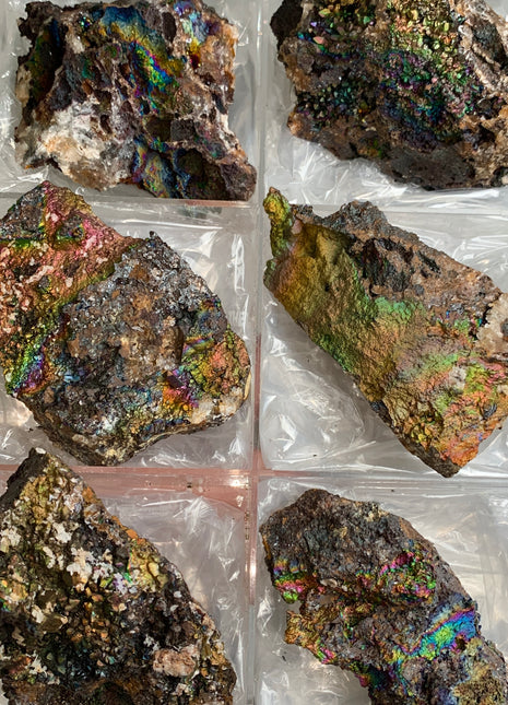 Very High Grade Rainbow Goethite Lot 🌈 From M. San Valentin, Spain 6 Pieces !