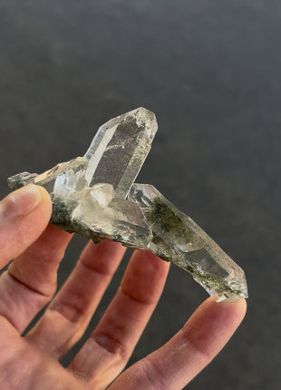 Quartz with Green Chlorite, Rutile - From Himachal Pradesh, Himalayas