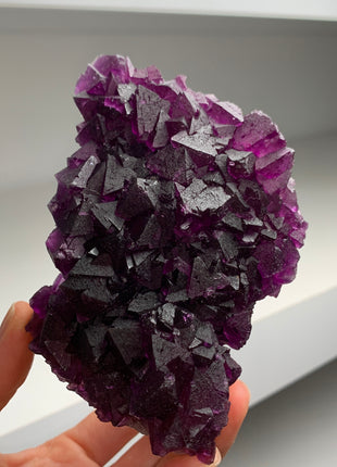 Octahedral Reddish Purple Fluorite