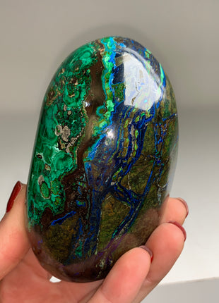 Rich Blue Azurite with Green Malachite Both-sided!
