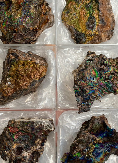 Very High Grade Rainbow Goethite Lot 🌈 From M. San Valentin, Spain 6 Pieces !