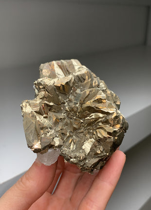 Wow ! Pyrite Flower with Calcite - Trepca mine Kosovo