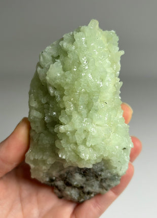 4 Pieces ! Druzy Apple Green Prehnite Lot - big size