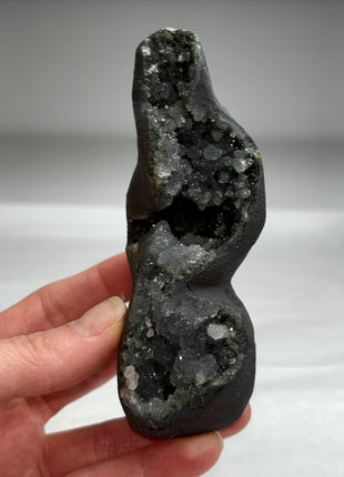 Druzy Black Chalcedony Geode