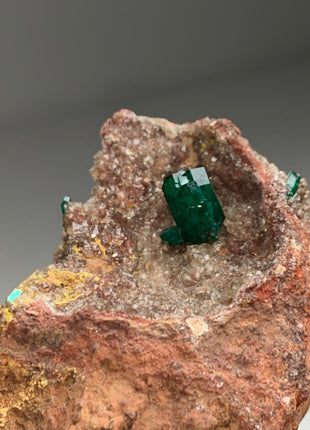 Perfect ! Green Dioptase on Matrix - From Namibia