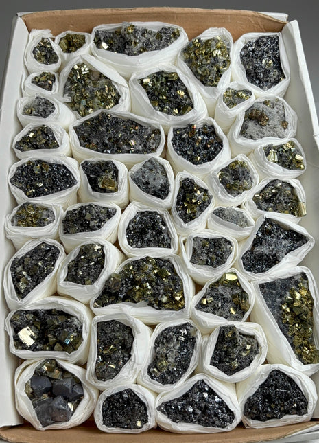 High Grade Pyrite Specimens Lot - 40 Pieces !
