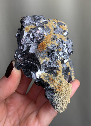 Lustrous Galena with Calcite, Boulangerite - From Trepca Mine, Kosovo