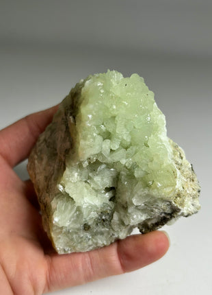 4 Pieces ! Druzy Apple Green Prehnite Lot - big size