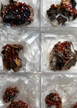 8 Piece Lot ! Red Vanadinite with Barite Specimens