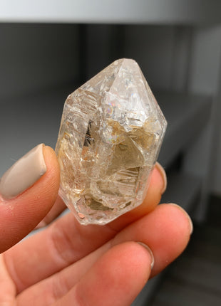 Window Quartz Crystals with Clay Inclusions Lot - 9 Pieces !