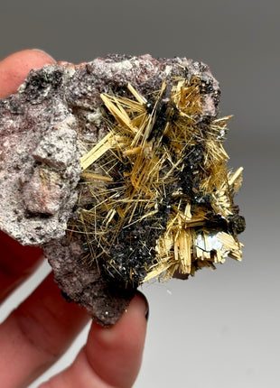 Golden Rutile with Hematite *